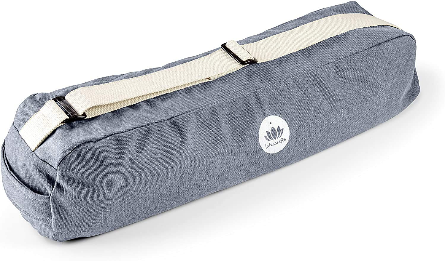 Lotuscrafts Pune Yoga Bag – Fair Trade and Organic Cotton – Lots of Space for Yoga Mats and Equipment, cornflower