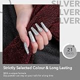Aokitec 28g Dip Powder Glitter Silver Fashion Color Nail Art Salon DIY view 3