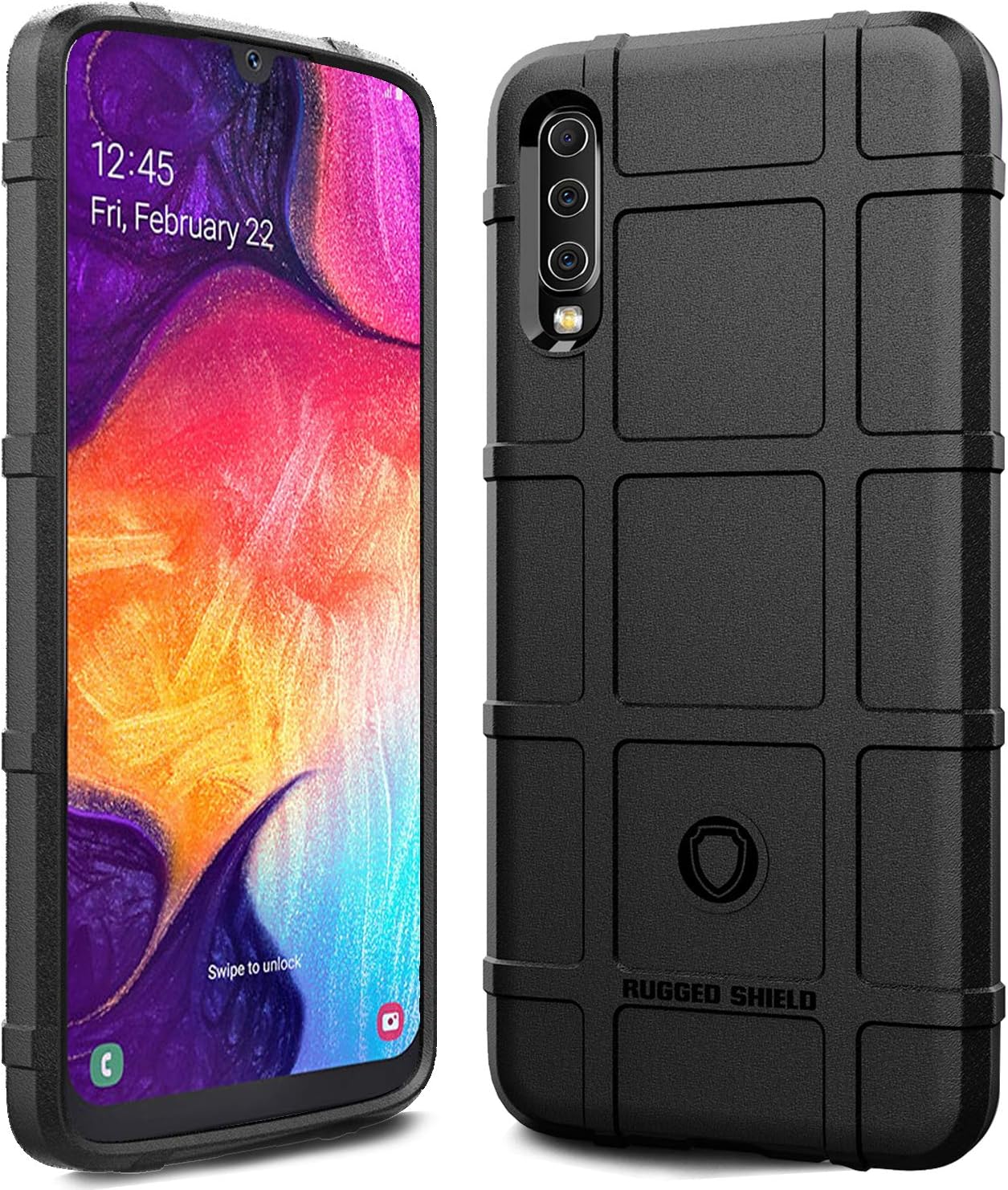 Sucnakp Galaxy A50 Case,Galaxy A50S Case,Galaxy A30S Case TPU Shock Absorption Technology Raised Bezels Protective Case Cover for Samsung Galaxy A50(New Black)