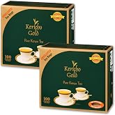 Kericho Gold Black Tea - Kenya Origin - Unique Flavor - 100 Envelopes Tea Bags (Pack of 2)