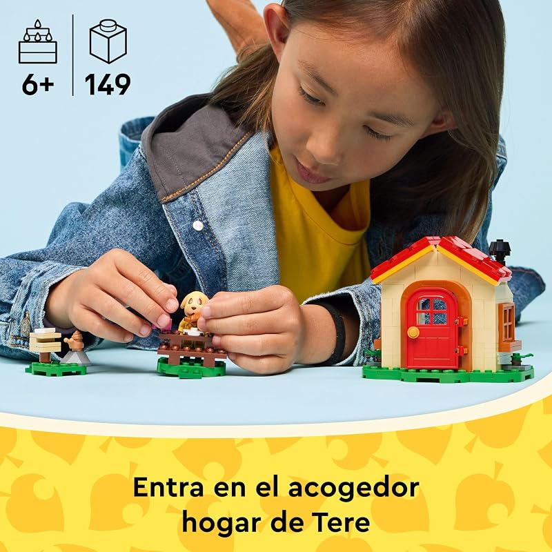 Animal Crossing El Acogedor hogar de Tere - Minifigura de Perrita, Piano de Juguete, Mesa de Picnic y Comida - Regalo Gamer para Niñas y Niños de 6+ Años Fans del Videojuego 77058 — foto 3 de 8