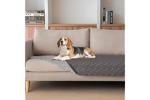 gogobunny 100% Double Sided Waterproof Dog Blanket Soft Pet Bed Cover Reversible Protect Furniture Couch Sofa Car for Puppy Cat Kids (Dark Grey/Light Grey, 30x70 Inch (Pack of 1))