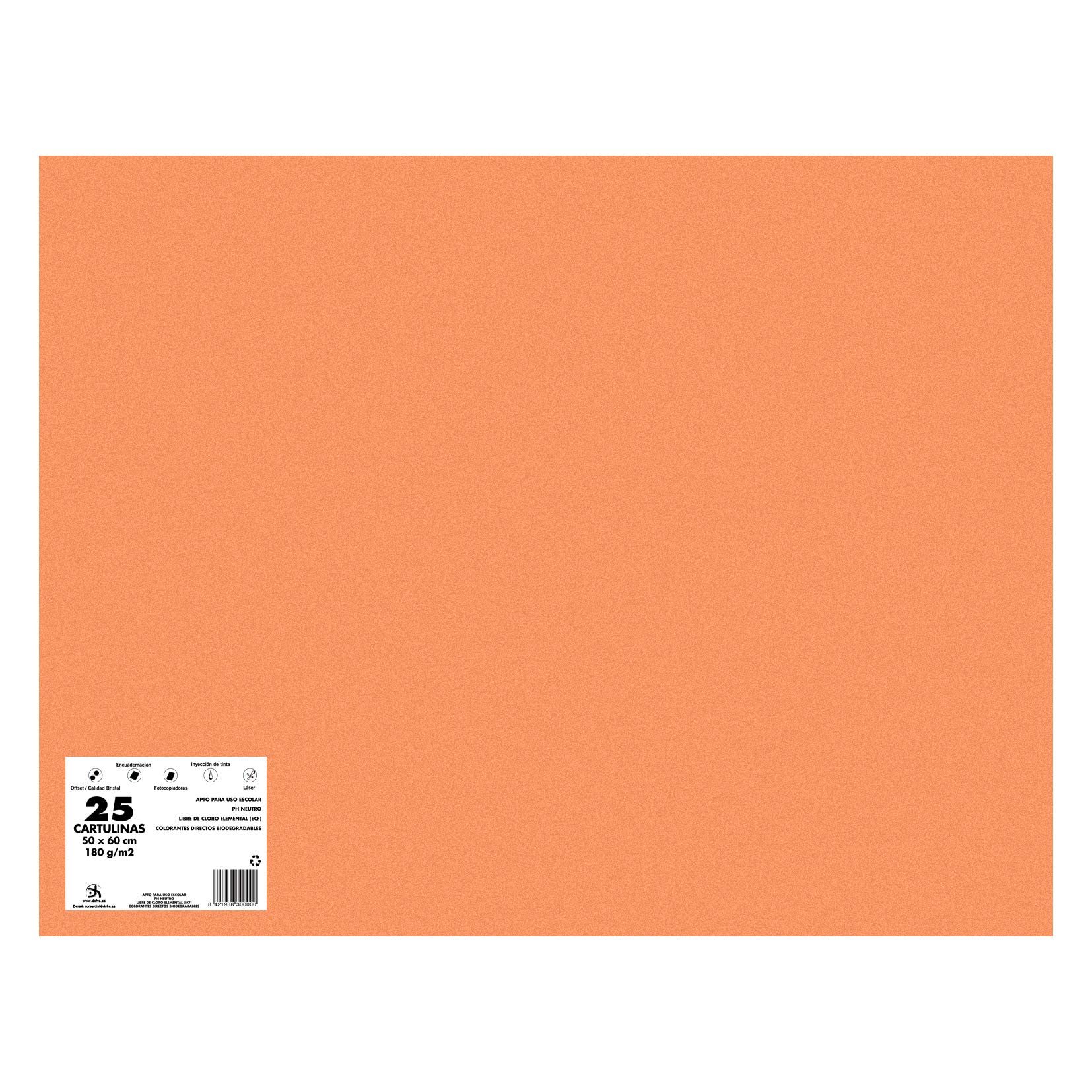 Dohe – Pack of 25 Cards, 50 x 65 mm Orange