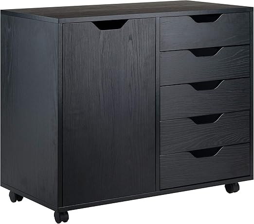 Amazon Com Winsome Wood Halifax Storage Organization Black Furniture Decor