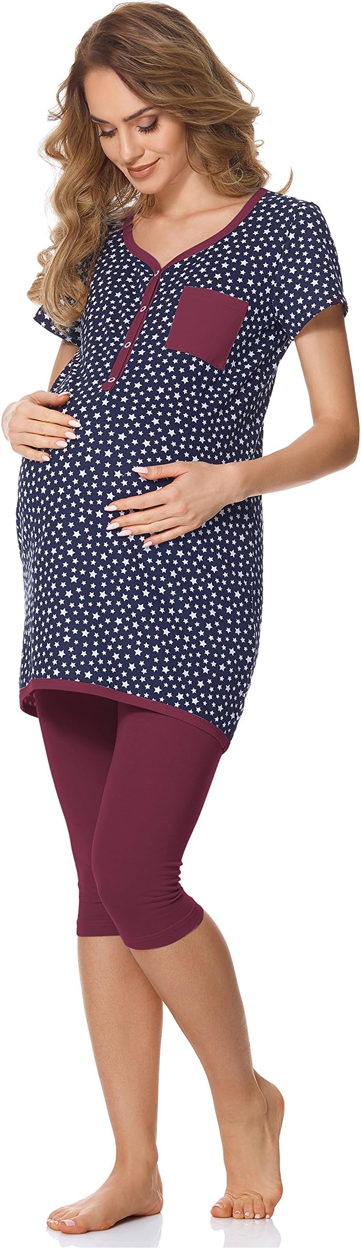 Women's Maternity Pyjama with Nursing Function BLV50-126