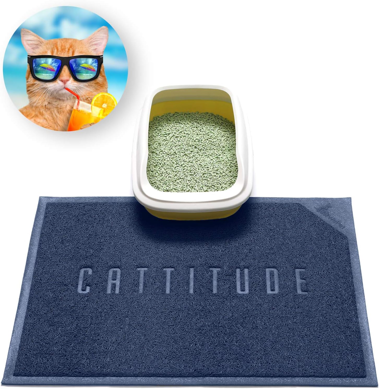 WePet Cat Litter Mat, Kitty Litter Trapping Mat, M Size
