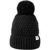 FURTALK Womens Winter Beanie Hat with Knitted Pom Pom Warm Fleece Lined Knit Soft Skull Cap for Women