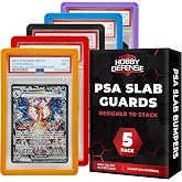 PSA Slab Guard 5 Pack - Protector for Graded Cards, Slab Protector, Card Guard Bumper for PSA Graded Card Slab, Slab Armor Case for Graded Card Guards - Multicolor
