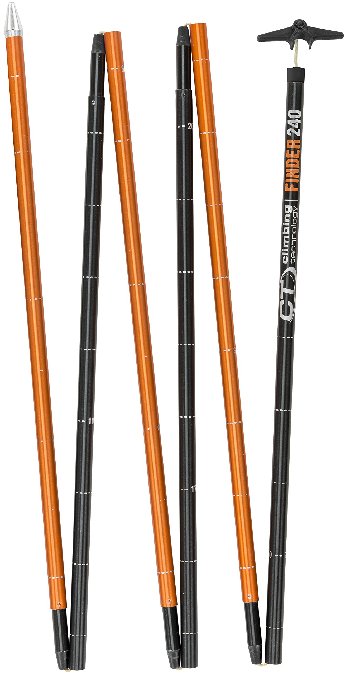Climbing Technology Probe Finder 240 2I80906CTSTD Avalanche Probe, Black/Orange, One Size