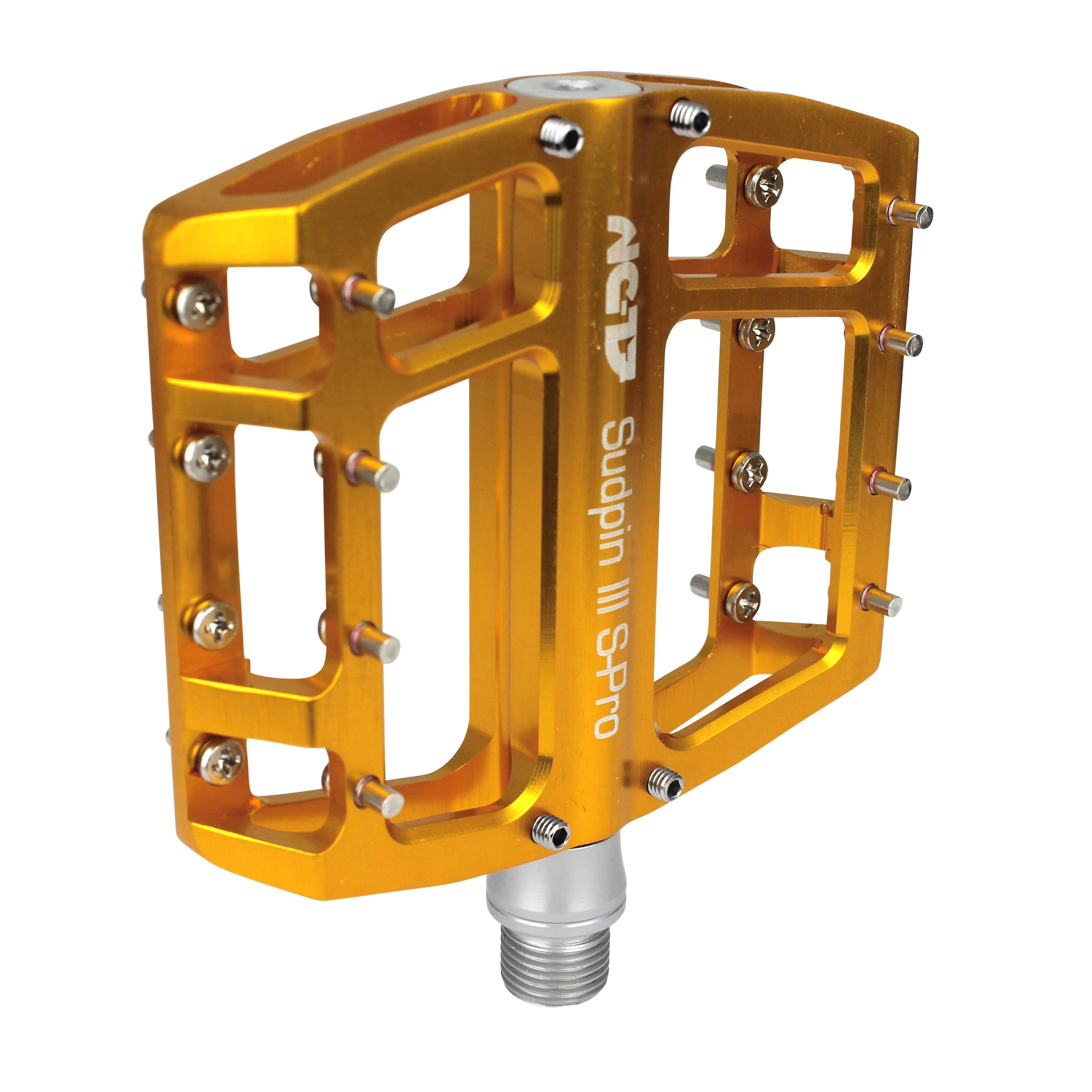 NC 17 Sudpin III S-Pro Aluminum Platform Pedals / Bicycle pedals MTB and BMX / optimized for Dirt and Freeride style / reduced height on 15 mm