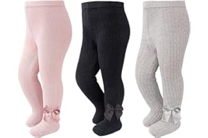 Baby Girls Tights Cotton Cable Knit Leggings Soft Warm Pants Stockings Pack Pantyhose for Infant Toddlers 0-8 Years