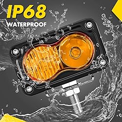 ANGU-OFFROAD Amber LED Combo Pod Lights, 2PCS 3