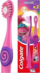 Colgate Kids Minions Trolls Toothbrush 2-6 Extra Soft Bristles Small Head view 2