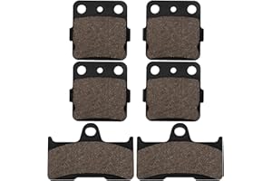 LOCOPOW Brake Pads Front and Rear Compatible with Yamaha YFM 660 Grizzly 660 4x4 2002 2003 2004 2005 2006 2007 2008 YFM660F YFM660FA YFM660FAH YFM660FAHD YFM660FAHW YFM660FG YFM660FGH YFM660FH