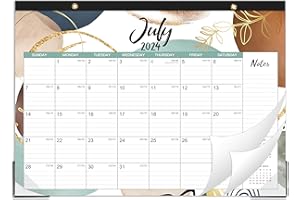 YOUTHAMAZING 2024-2025 Desk Calendar - Desk Calendar 2024-2025, JUL.2024 - DEC 2025, 18 Months Large Desk Calendar 17" x 12", Calendar 2024-2025 with Corner Protectors, Large Ruled Blocks, Thick Paper, To-do List & Notes, Best Calendar for Planning