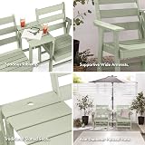 VonHaus Adirondack Love Seat 2 Seater Sage Green Jack & Jill Patio Set view 5