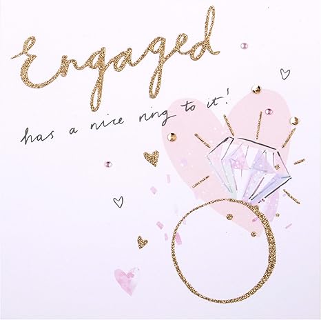 Biglietto Di Auguri Di Fidanzamento Di Hallmark Design Con Anello Glitterato Amazon It Cancelleria E Prodotti Per Ufficio
