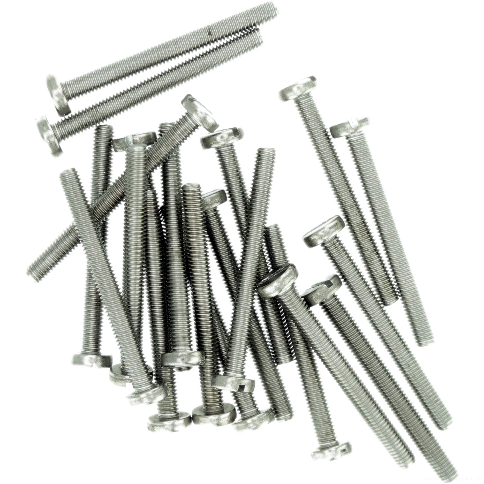 M5 (5mm x 12mm) Slot Pan Machine Screw (Bolt) - Stainless Steel (A2) (Pack of 20)