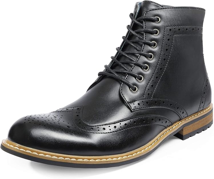 Bruno Marc Men's Brogue Dress Boots Formal Derby Ankle Boots BERGEN03