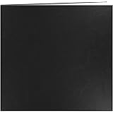 Pioneer Leatherette Postbound Album, 12-Inch-by-12-Inch, Black