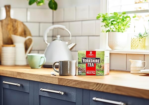 YORKSHIRE TEA, RED, BLACK TEA, PILLOW TEA BAGS, 80 COUNT (PACK OF 1), REFRESHING, SATISFYING, AND STRONG, CLASSIC BRITISH BREAKFAST BLEND, CAFFEINATED, ENJOY HOT OR ICED, 80 TEABAGS