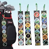 Vegas Golf Magnetic Chip Strips, 4-Pack - Double-Sided Golf Bag Holders for Poker Chip Ball Markers with Carabiners - Golf Accessory &amp; Gift for Men, Dad &amp; Golfers