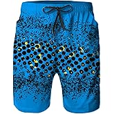 Daozundi Mens Swim Trunks with Mesh Lining,Quick Dry Swimsuit Board Shorts Beach Pants Swimwear Bathing Suits