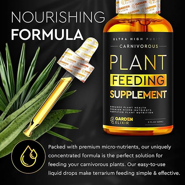 VENUS FLY TRAP FOOD – CARNIVOROUS PLANT FOOD, TERRARIUM PLANTS – VENUS FLYTRAP, PITCHER PLANT, SUNDEW – INDOOR PLANT FOOD PREMIUM VFT FEEDING SUPPLEMENT 2OZ – MADE IN USA