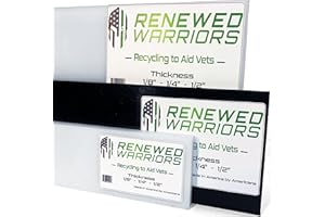 Renewed Warriors HDPE Sheets - 12" x 12", Black 1/2" Thick High Density Plastic Board Recycled HDPE Sheet 1/8 HDPE Sheet 1/4 HDPE Sheet 1/2 polyethylene hpde Sheet hdpe Plastic Sheet Starboard Star
