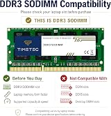 Timetec 8GB DDR3L 1600MHz SODIMM CL11 Dual Rank 1.35V/1.5V Laptop RAM view 8