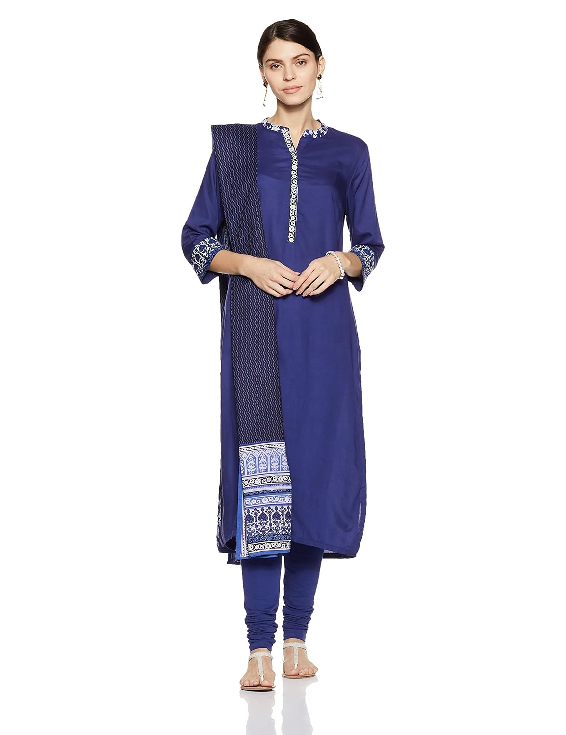 biba women's straight salwar suit set