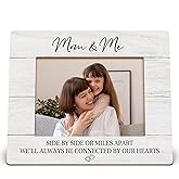 XNXLDYLH Mom and Me Daughter Son Gifts Picture Photo Frames for Christmas Mothers Day Birthday, Long Distance Gifts for Mom, Side by Side or Miles Apart Mommy and MAe Picture Photo Frame for 5x7 Photo