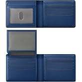 GNDR Wallet For Men RFID Blocking Blue Wallets Bifold Faux Leather Card Holder Front Pocket Mens Accessories With Gift Box
