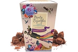Monty Bojangles Taste Adventure Cocoa Dusted Truffles Gift Box (7.9oz) - 6 Flavors, Luxury Chocolates, Award Winning Truffles, Beautiful Gift Box, Perfect Chocolate Gift
