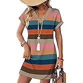 WIHOLL Dresses for Women 2026 Casual Summer Tshirt Dress Wedding Guest Dresses Short Sleeve Fashion Beach Vacation Clothes