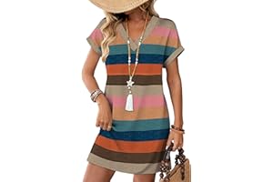 WIHOLL Dresses for Women 2025 Casual Summer Tshirt Dress Wedding Guest Dresses Short Sleeve Fashion Beach Vacation Clothes