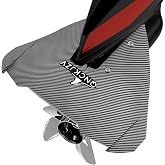 Universal Whale Tail Hydrofoil Stabilizer Fin Kit for Outboard &amp; Stern Drive Motors (40-200 HP) - Enhance Performance &amp; Stability Carbon Design (Carbon Design BLACK)