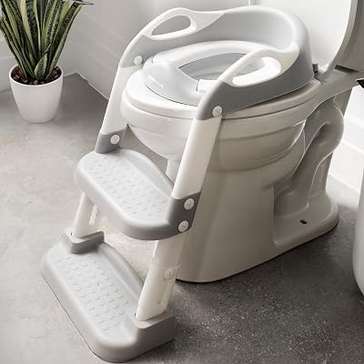 Jool Baby Potty Training Seat with 2 Step Ladder Grey