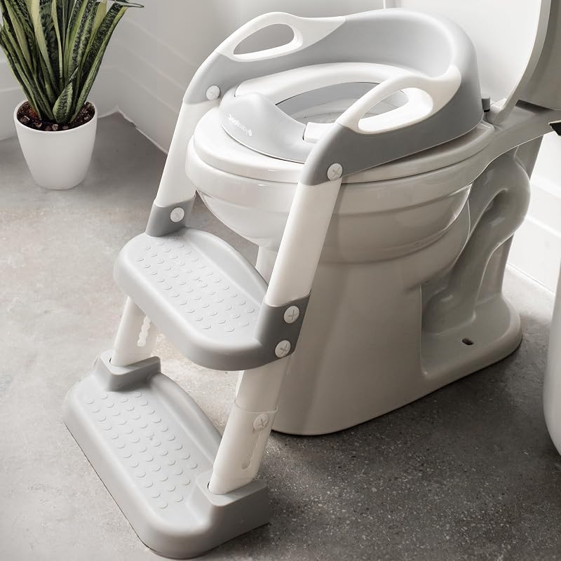 Jool Baby Potty Training Seat with 2 Step Ladder Grey