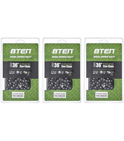Amazon.com: 8TEN Full Chisel Chainsaw Chain 36 Inch .063
