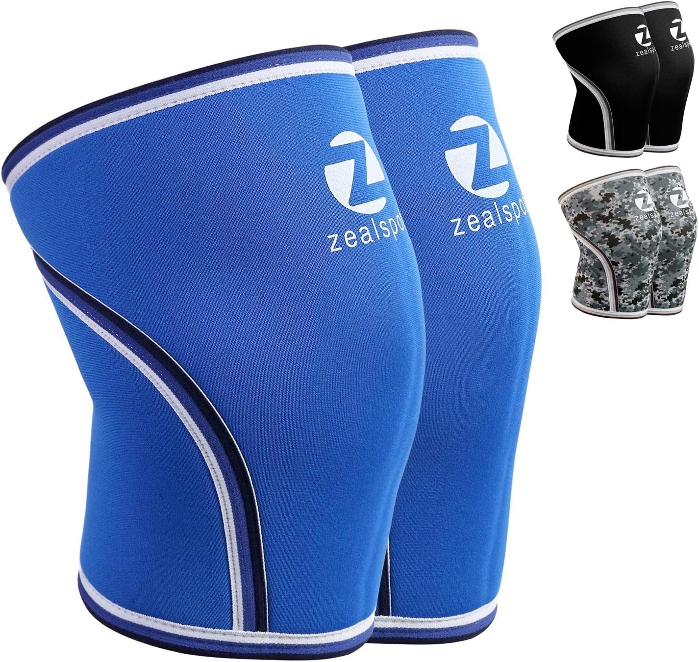 Knee Sleeves(1 Pair)Compression & Support for Weightlifting, WOD, Squats, Gym, Powerlifting & Crossfit-7mm Strong Neoprene Knee Brace-Both Women & Men,Blue,S