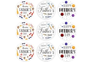DISJOURNEY 36pcs Fathers Day Stickers Labels - Fathers Day Gift Tags Stickers for Envelope Seals Boxes Cards Party Favor Decorations