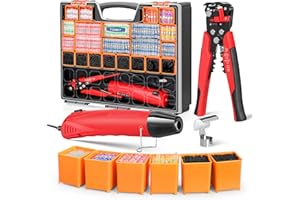 Ultimate All-in-One Heat Shrink Solder Seal Wire Connectors Kit – Wire Striper, Heat Gun, Kuject 2000PCS Waterproof Solder Stick Butt Connectors, Electrical Wiring Connector Kit for Marine Automotive