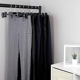 HANGERWORLD 20 Black 35cm Adjustable Clip Hangers for Trousers Skirts view 6