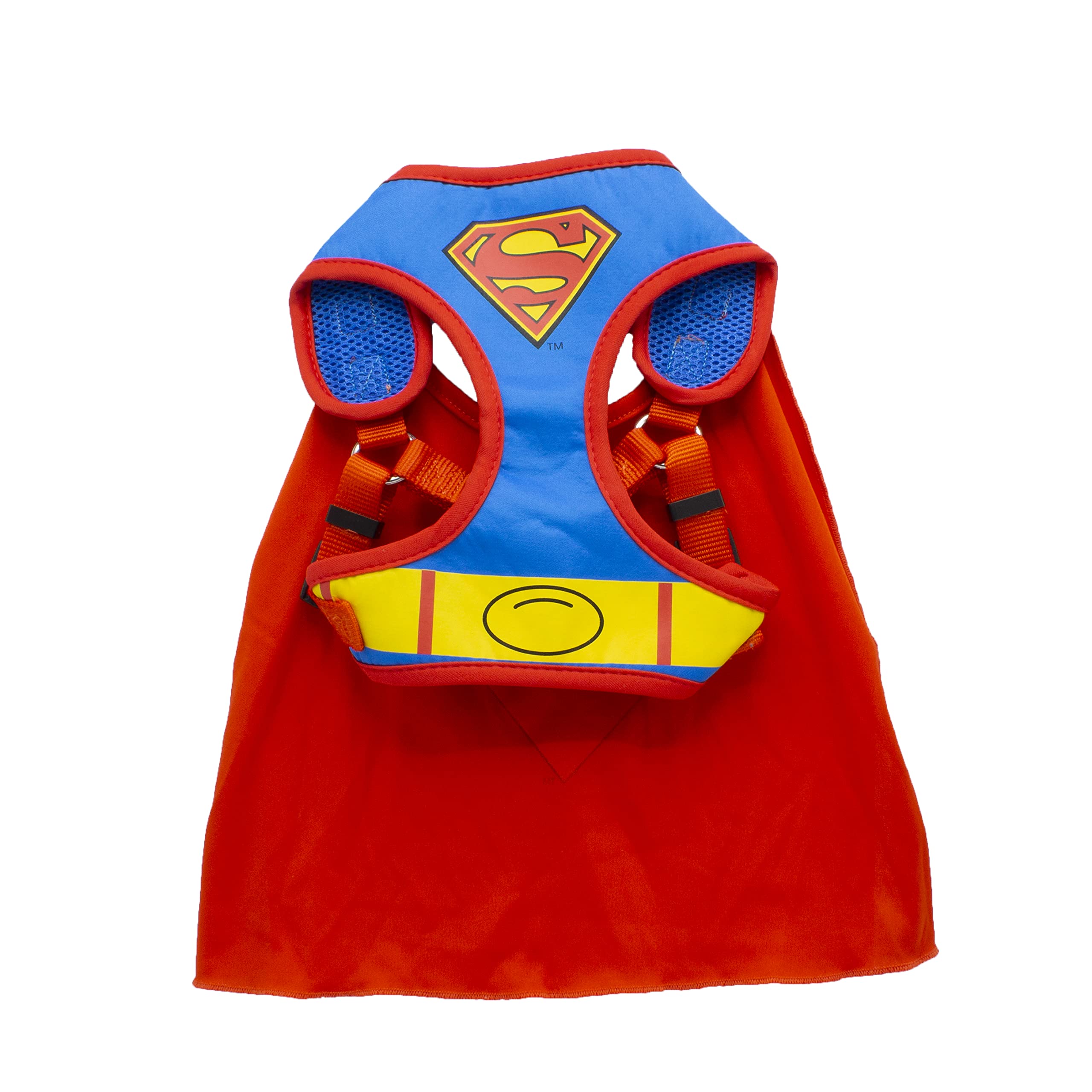 DC Comics for Pets Superman Dog Harness | Superman Dog Costume, No Pull Dog Harness | Dog Harness with Superman Cape | Superman Dog Apparel & Accessories | Dog Walking Harness, Size Medium