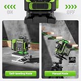 Huepar W04CG 4D Laser Level with LCD Bluetooth Remote 360° Cross Lines view 5
