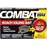 Combat Max 12 Month Roach Killing Bait, Small Roaches, Kill Nest, 18 Count | Child-resistant, fast-acting fipronil formula, nest destroyer, mess-free, no vapor, fumes or odor, kills entire infestation
