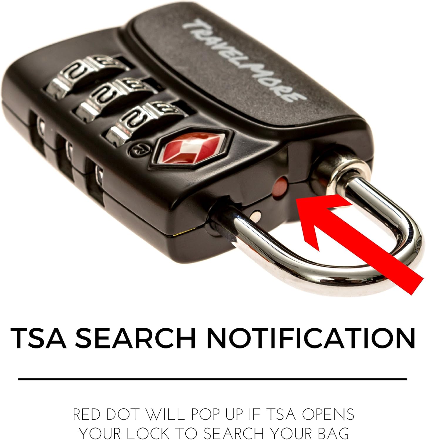  | Open Alert Indicator TSA Approved 3 Digit Luggage Locks To Lock Travel Suitcase (4 Pack, Black) | Luggage Locks
