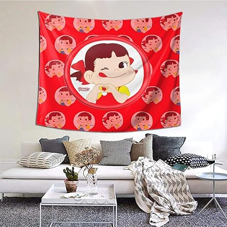 Amazon Co Jp ペコちゃん3 タペストリー 壁掛け 家 リビングルーム ベッドルーム 部屋 ホームデコレーション 多機能 モダンなアート 背景布 ポスター人気 おしゃれ ホーム キッチン