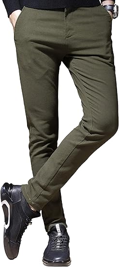 Amazon アイラブコス Ilovecos チノパン スキニー ロングパンツ スリム ストレッチ カジュアル 定番 綿 メンズ ズボン ボトムス テーパード パンツ スラックス イージーケア オールシーズン ロングパンツ 通販